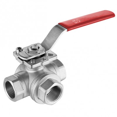 High Platform Vertical Tee Three Way Ball Valve